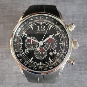 Vintage Nautica Watch Black Band Stainless Steel